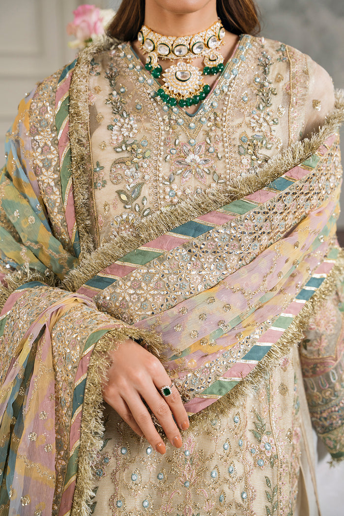 3 Piece Stitched Luxury Embroidered Suit - Ready To Wear