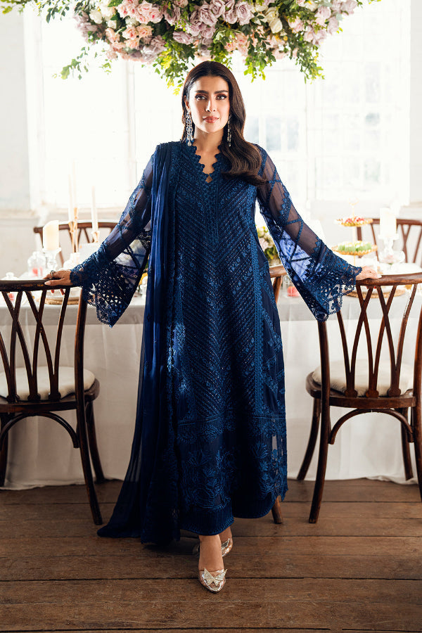 3 Piece Stitched Luxury Chiffon Dress - Ready To Wear